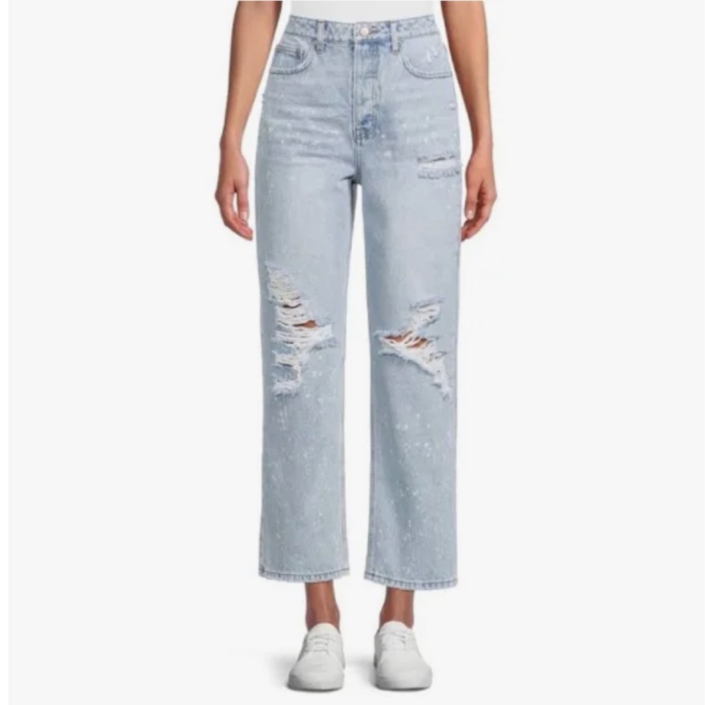 NOBO high rise relaxed straight leg boyfriend jean - Picture 2 of 10